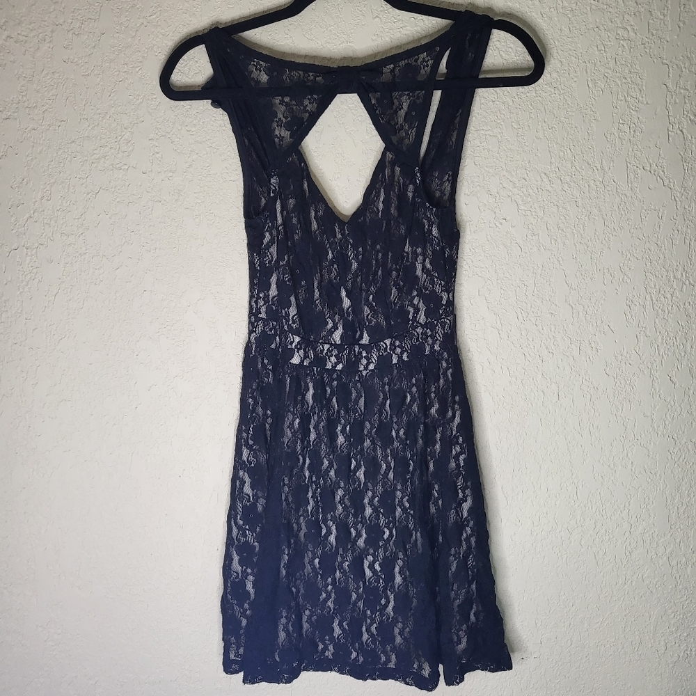 BUNDLE Materiel Girl Size Small Black and Cream Lace Dress - Picture 1 of 10